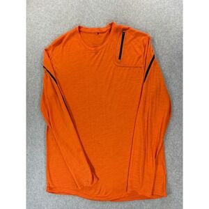 Paskho Merino Wool Long Sleeve Crew Base Shirt (Men's 2XL) Orange